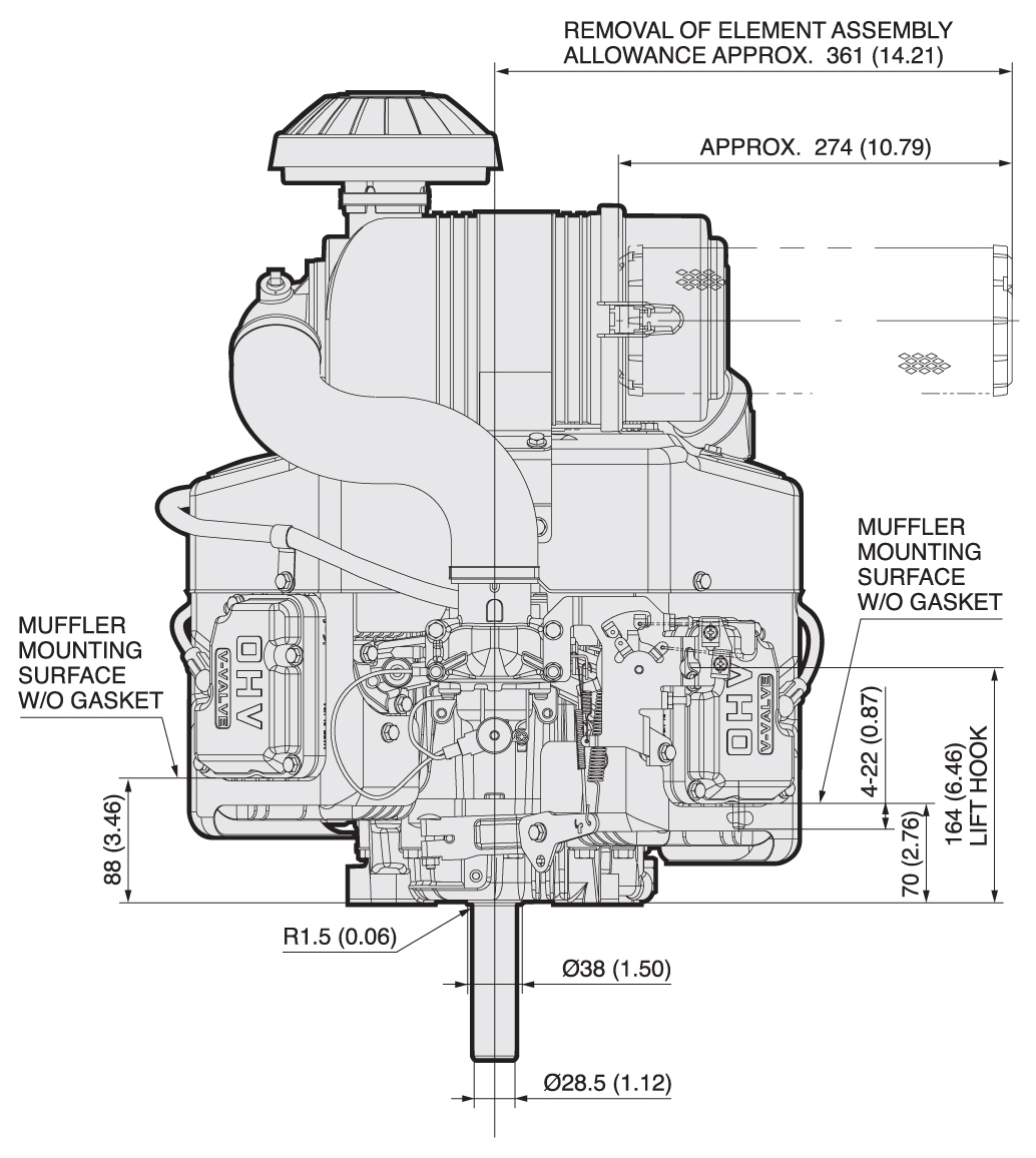 FX691V 4 Stoke V Twin Commercial Engine | Kawasaki Engines