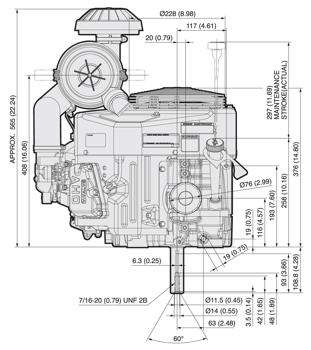 FX691V 4 Stoke V Twin Commercial Engine | Kawasaki Engines