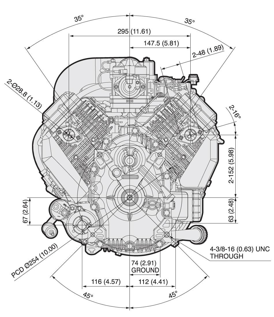 FX691V 4 Stoke V Twin Commercial Engine | Kawasaki Engines