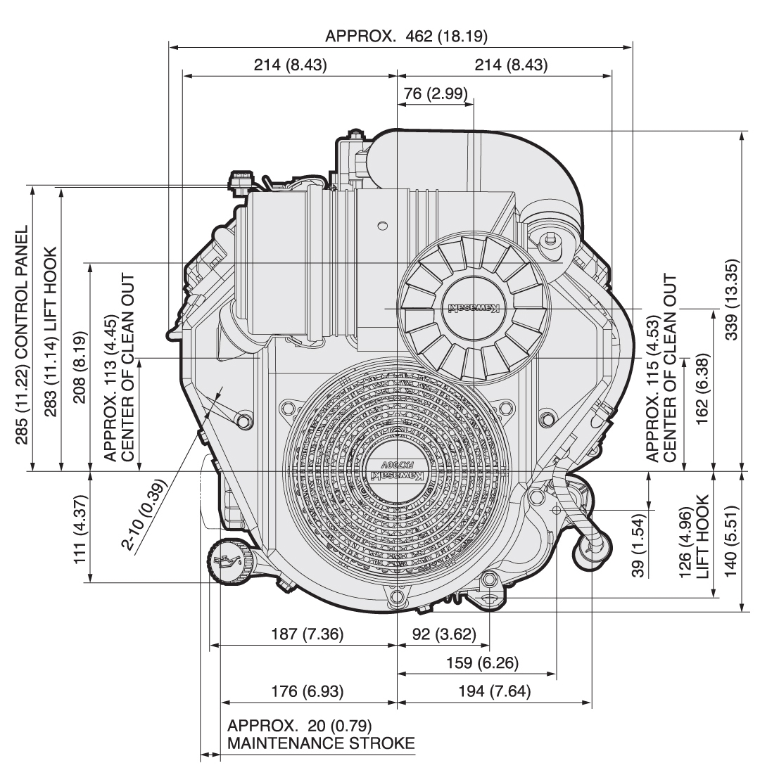 FX691V 4 Stoke V Twin Commercial Engine | Kawasaki Engines